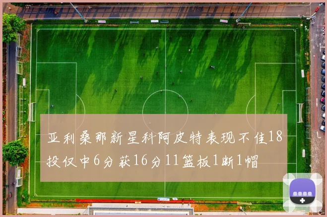 亚利桑那新星科阿皮特表现不佳18投仅中6分获16分11篮板1断1帽